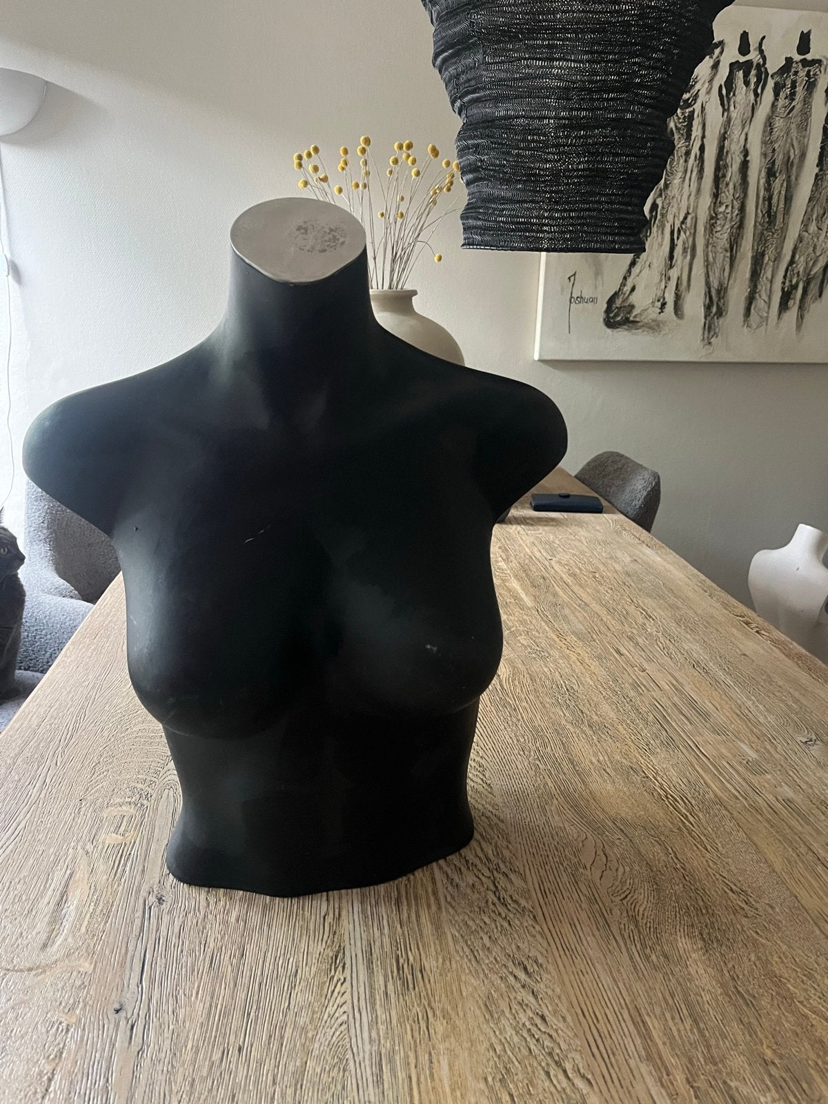 Zwarte paspop torso, etalagepop, mannequin, Ophalen of Verzenden