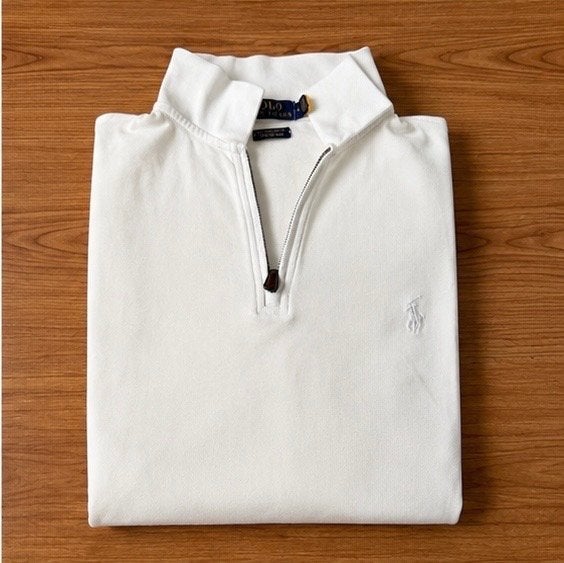Polo Ralph Lauren Custom Slim Fit Stretch Mesh Polo, Ophalen of Verzenden, Zo goed als nieuw, Maat 48/50 (M), Wit