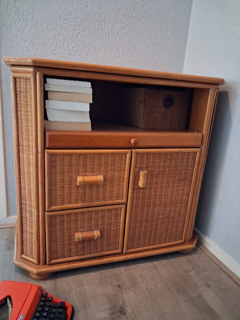 Kast  van Rafia, Ophalen, Gebruikt, 50 tot 100 cm, Minder dan 100 cm