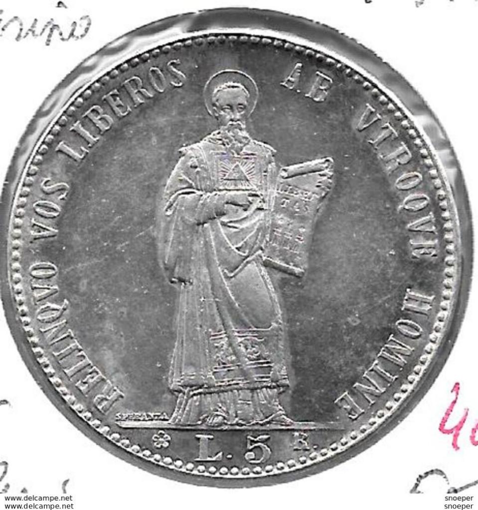 san marino 5 lire 1898 copy, Verzenden, Italië, Losse munt