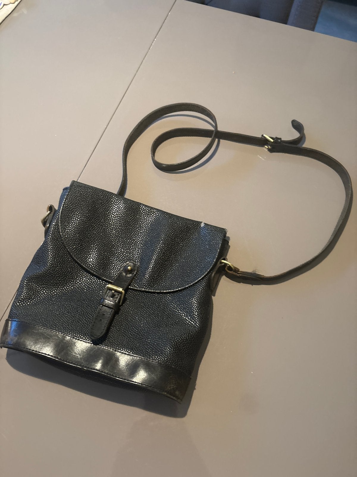 Mulberry Company schoudertasje zwart leer, Ophalen, Gebruikt, Zwart, Schoudertasje