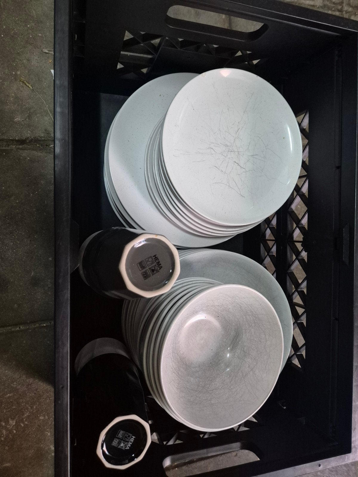 Ikea  servies set: borden, kommen en mokken, Ophalen, Gebruikt, Keramiek, IKEA