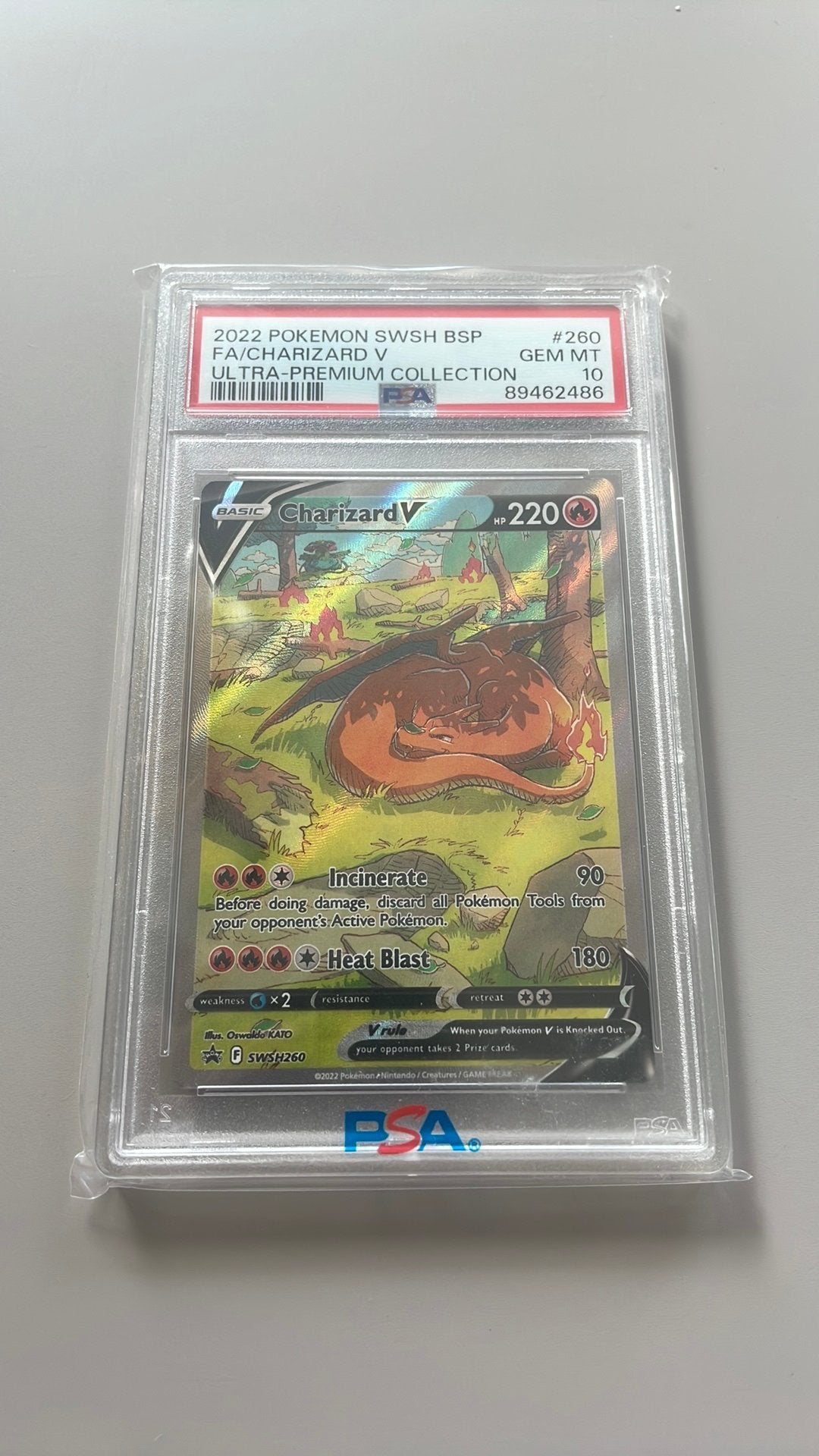 Charizard PSA 10 SWSH260, Hobby en Vrije tijd, Verzamelkaartspellen | Pokémon, Ophalen of Verzenden, Zo goed als nieuw