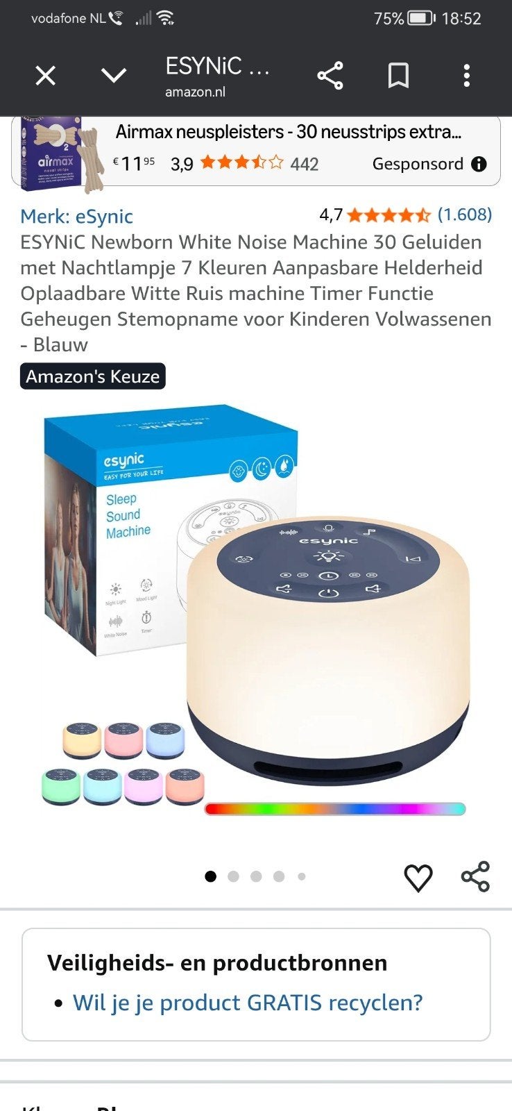 White noise apparaat, Ophalen of Verzenden, Nieuw