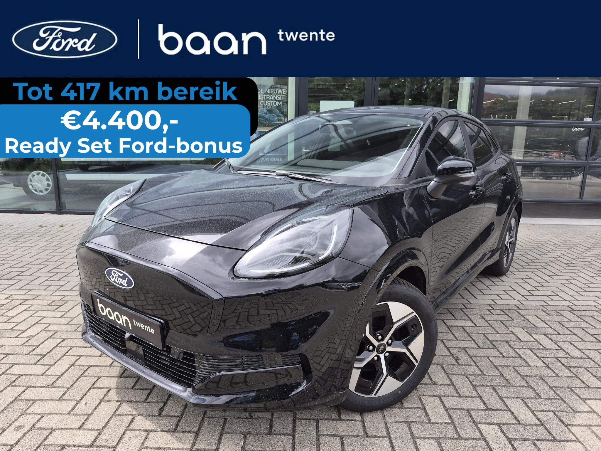 Ford Puma Gen-E Select 47 kWh, Auto's, Puma, Zwart, Te koop, BTW verrekenbaar