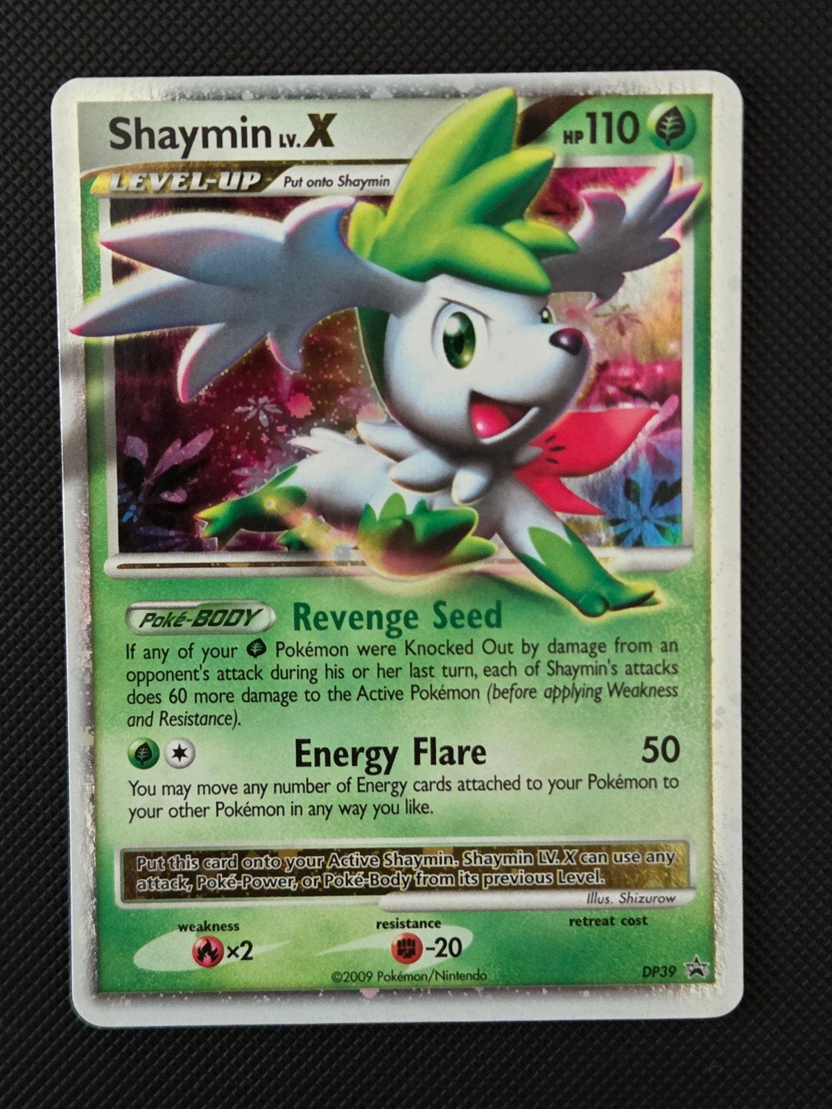 Shaymin Lv.X EN Pokemon TCG, Ophalen of Verzenden, Zo goed als nieuw, Losse kaart, Foil