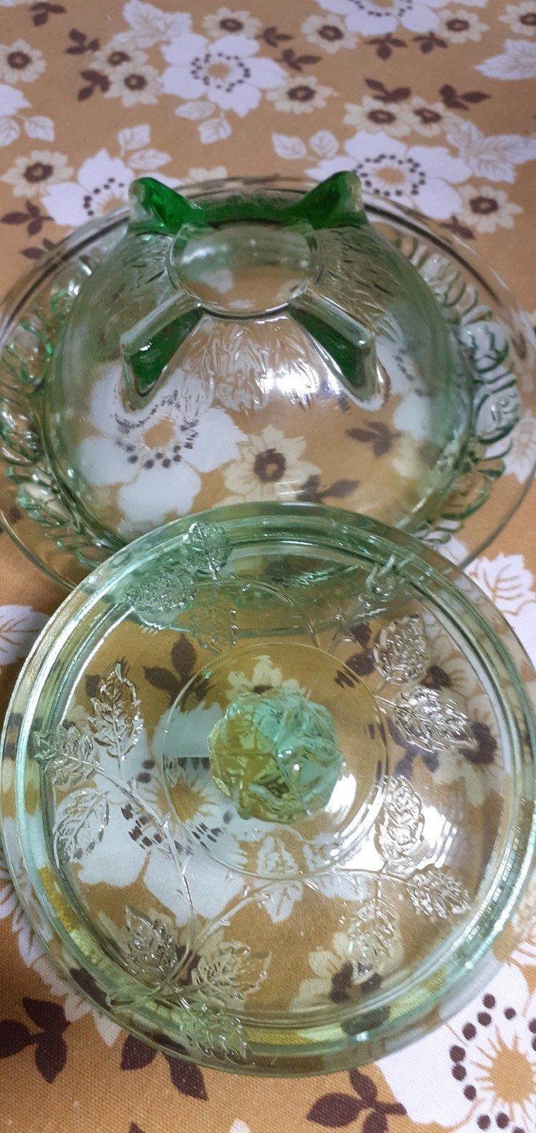 2 mooie bonbons schaaljes jaren 60, Ophalen, Glas of Glazen, Vintage, Glas