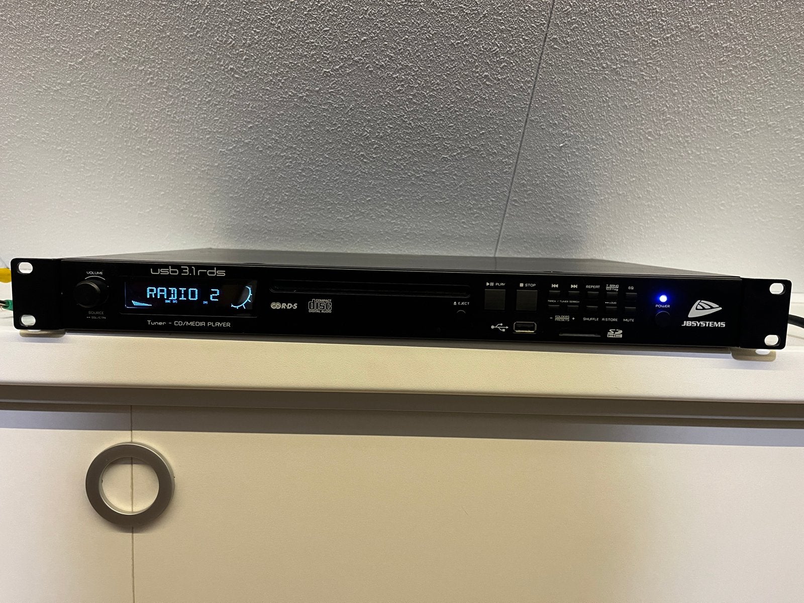 JB SYSTEMS USB 3.1 RDS Tuner - CD/Media Speler, Ophalen of Verzenden, Zo goed als nieuw, Radio, Met cd-speler