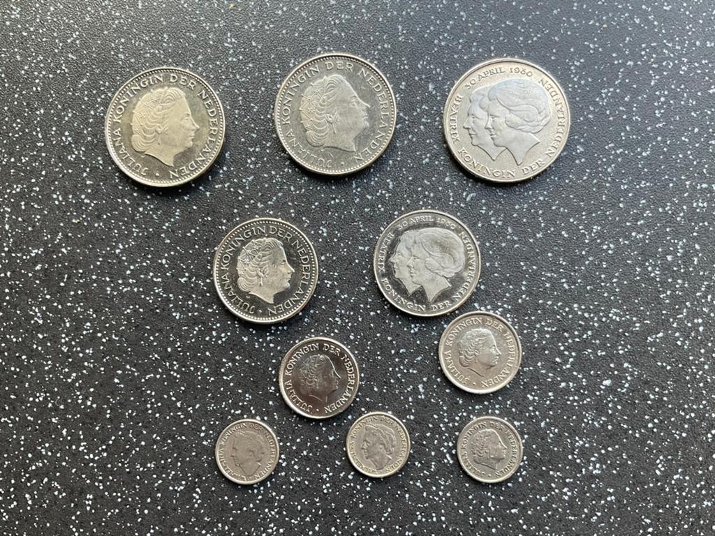 Rijksdaalders, guldens, kwartjes en dubbeltjes., Ophalen of Verzenden, Nederland, Munten