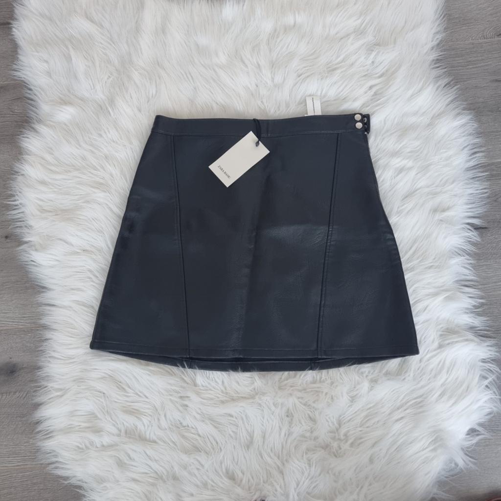 Zara Basic imitatielederen minirok met rits — Maat L Nieuw, Maat 42/44 (L), Nieuw, Ophalen of Verzenden, Boven de knie