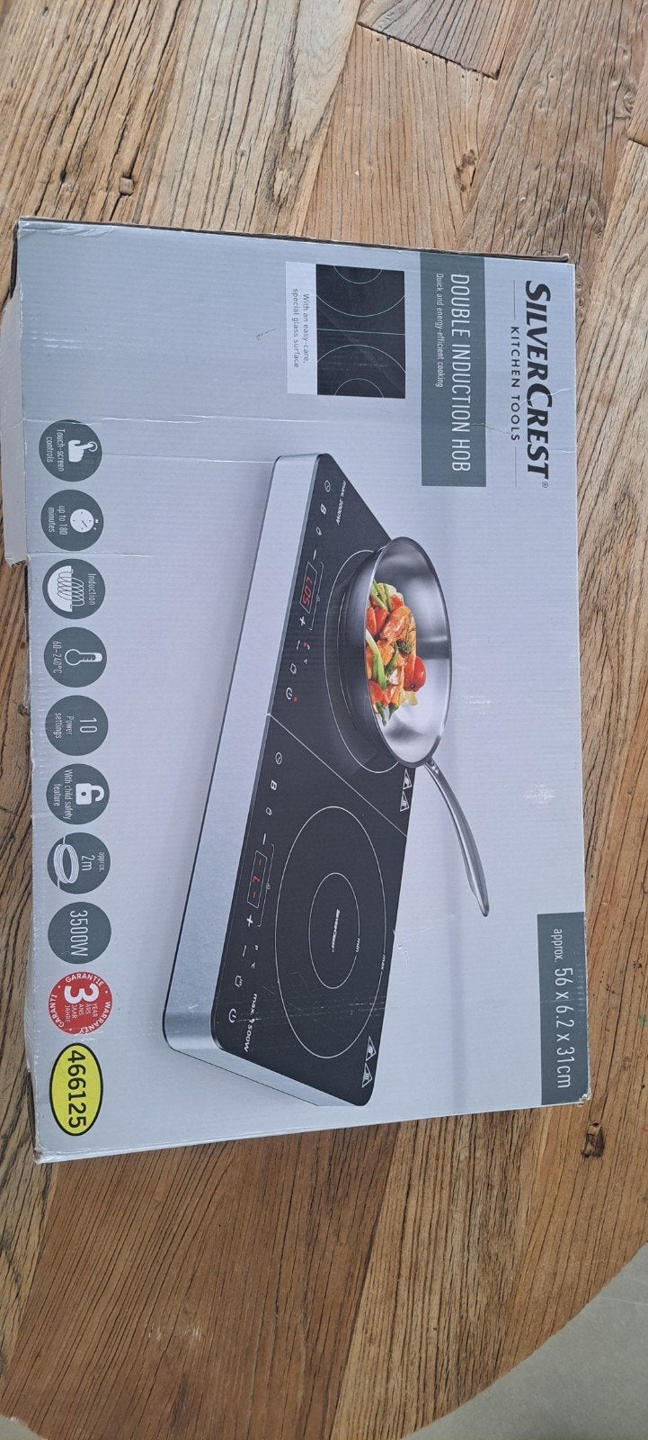 Silvercrest Dubbele Inductiekookplaat 3500W, 3 kookzones of minder, Ophalen of Verzenden, Zo goed als nieuw, Inductie