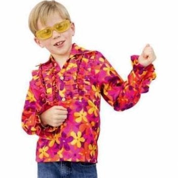 Flower Power Disco blouse mt 116 en 128., Kinderen en Baby's, Ophalen of Verzenden, Nieuw, 122 t/m 128, Jongen