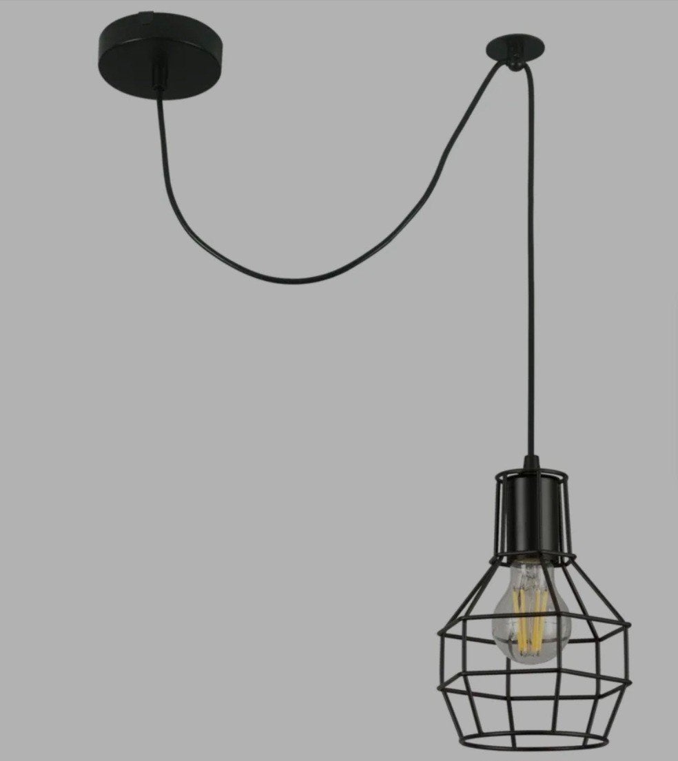 Industriele zwarte hanglampen GAMMA, Zo goed als nieuw, Metaal, Industrieel, E27 (groot)