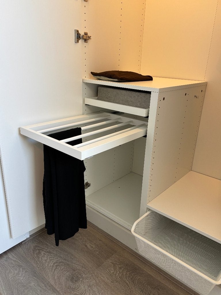 Ikea uittrekbare broekhanger, wit, 50x58 cm (304.465.37), Ophalen, Minder dan 50 cm, Overige materialen, Wit