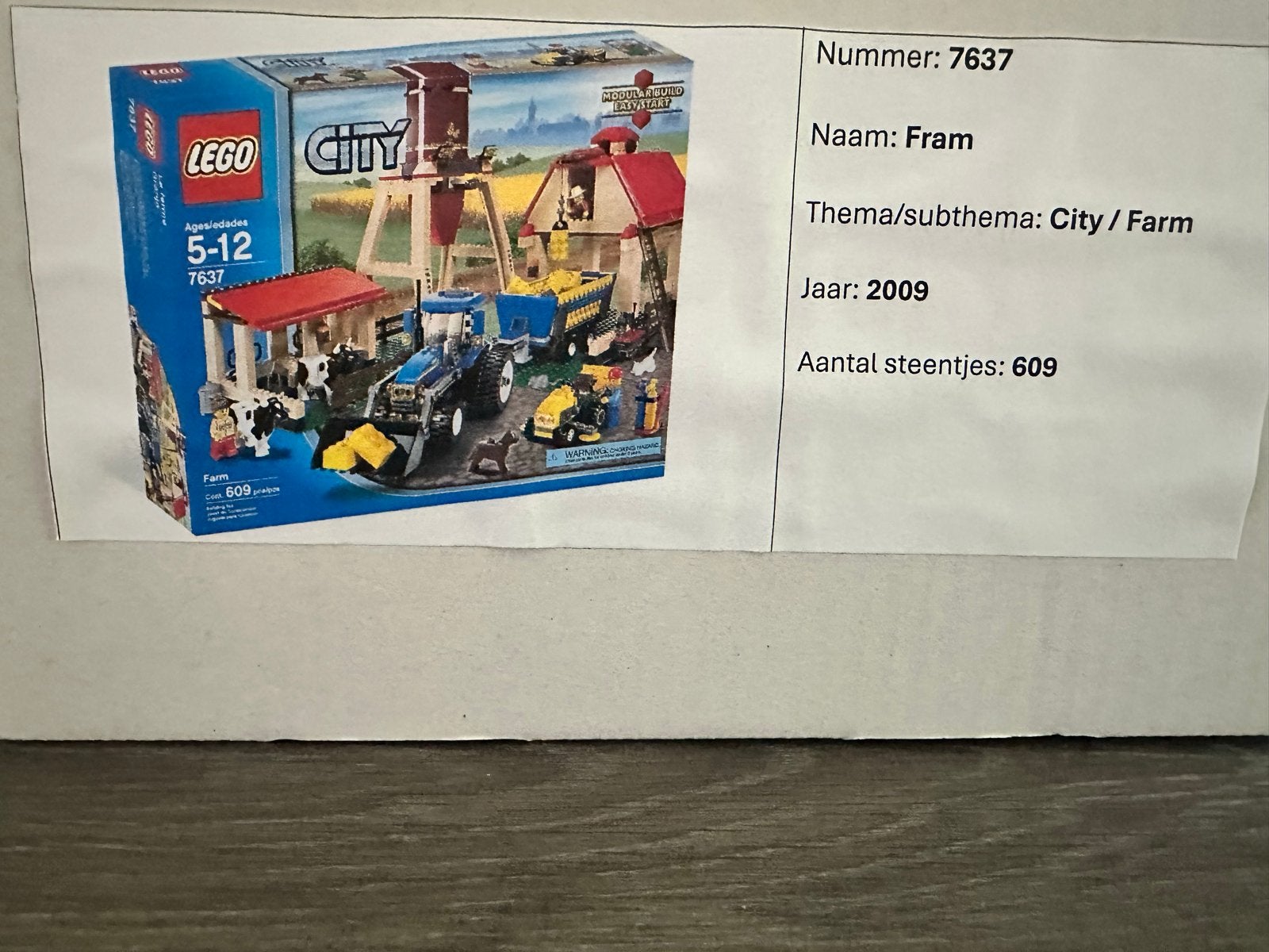 Lego City Boerderij Set 7637 - Compleet met instructies, City, Lego, Ophalen of Verzenden, Zo goed als nieuw