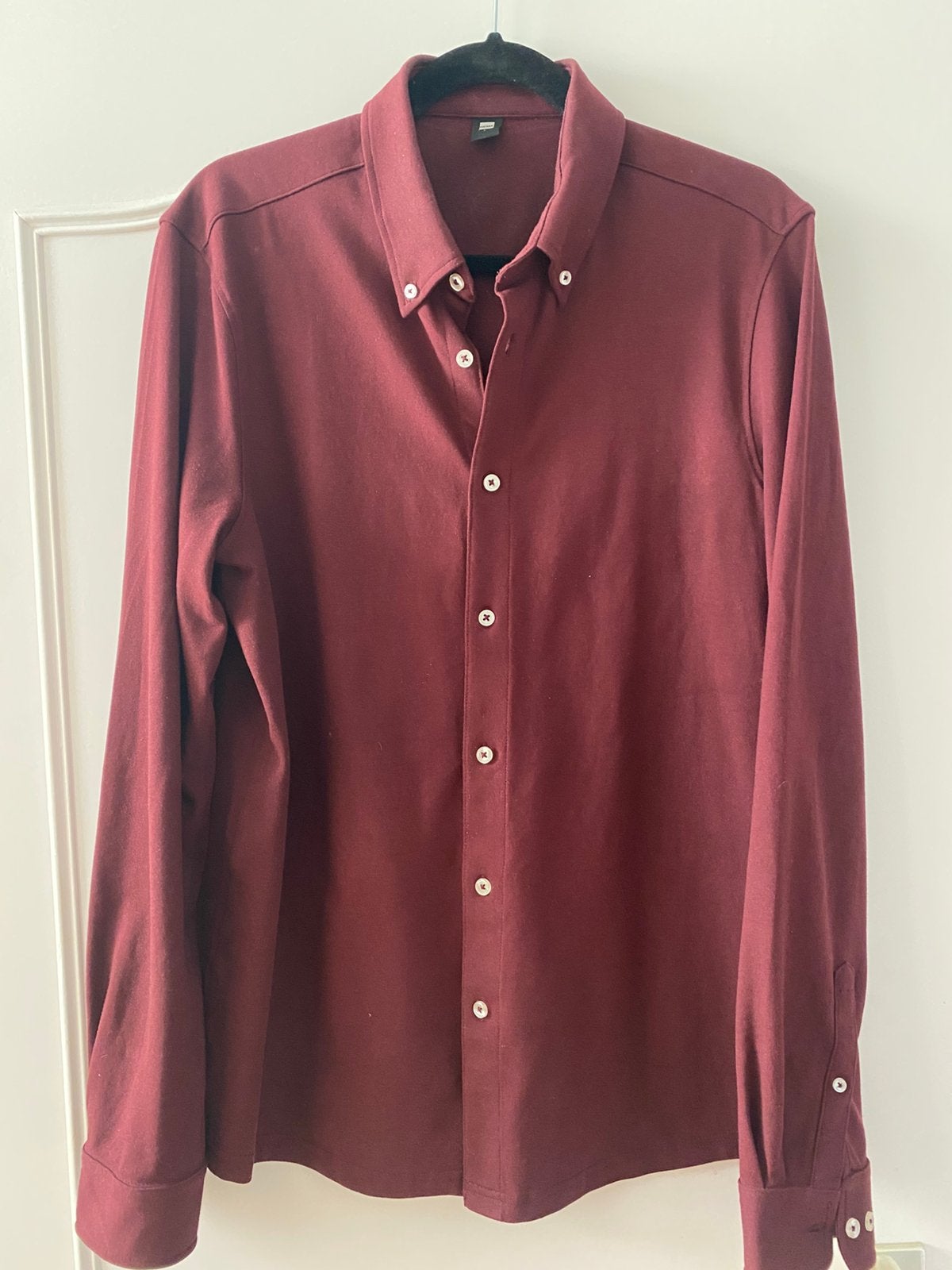 Mooi soepel vallend HEMA POLO/OVERHEMD/mt L, Ophalen of Verzenden, Zo goed als nieuw, Rood, Halswijdte 41/42 (L)