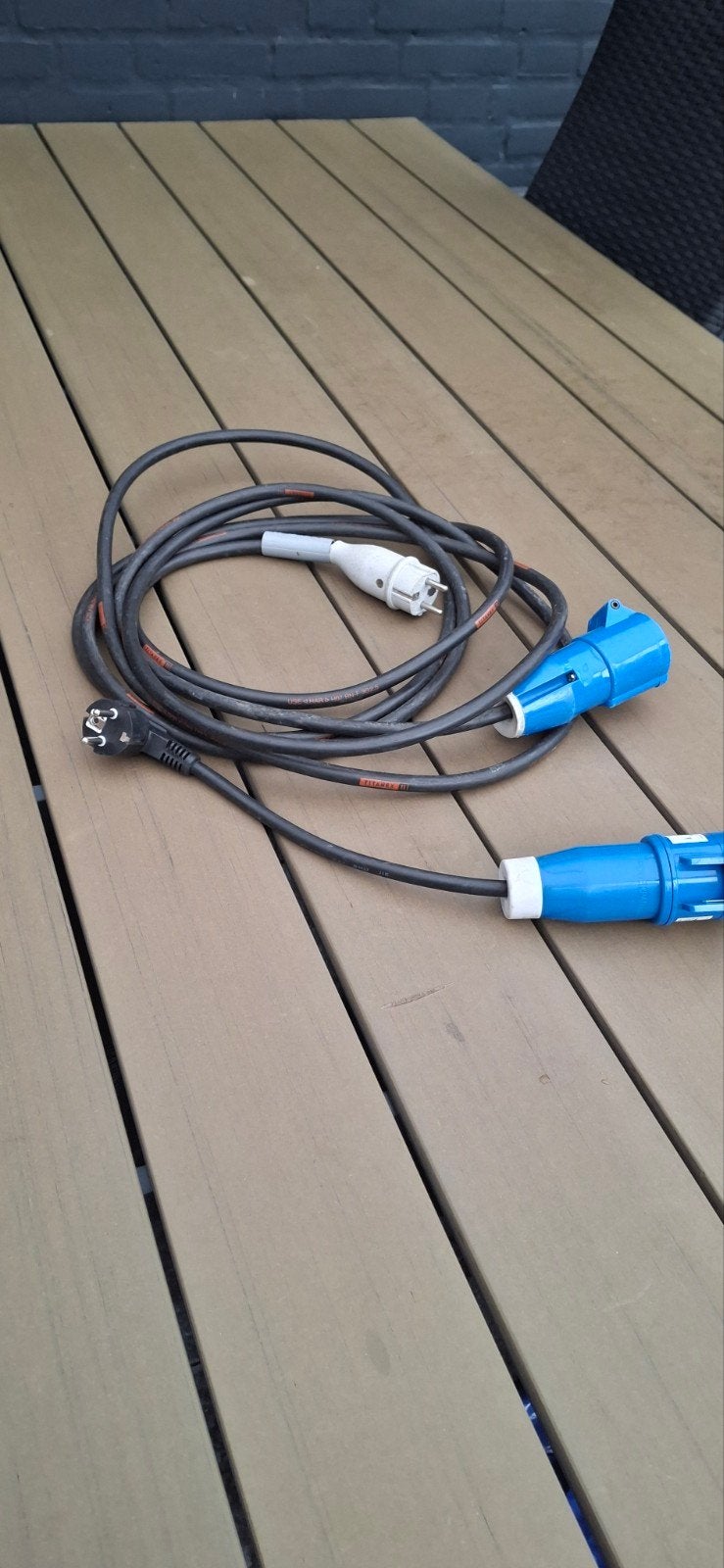 2x Aansluitkabel / Verloopkabel voor Camper Stroom, Ophalen, Gebruikt