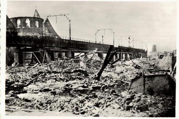 Verwoest Rotterdam 6 kaarten (SPARO), Verzamelen, Ansichtkaarten | Nederland, Verzenden, 1940 tot 1960, Ongelopen, Zuid-Holland