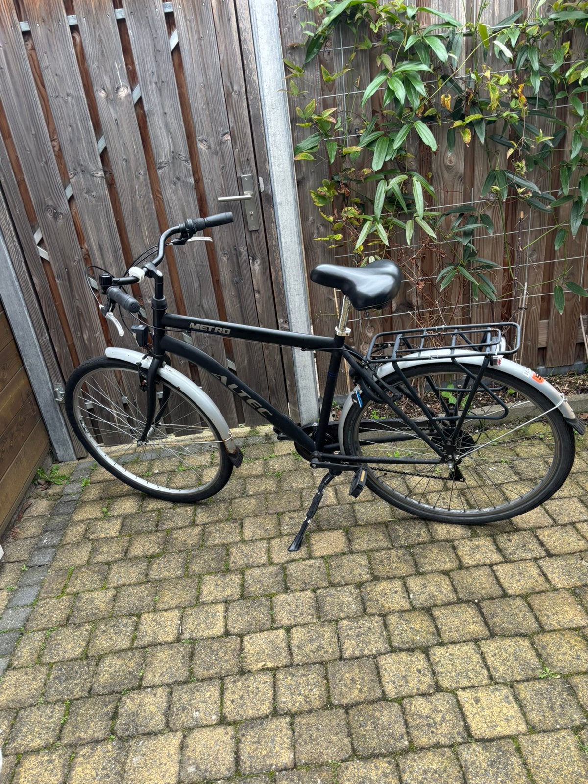 Altec Metro herenfiets 28 inch 50cm mat zwart, Fietsen en Brommers, Gebruikt, Velgrem, Versnellingen, 49 tot 53 cm