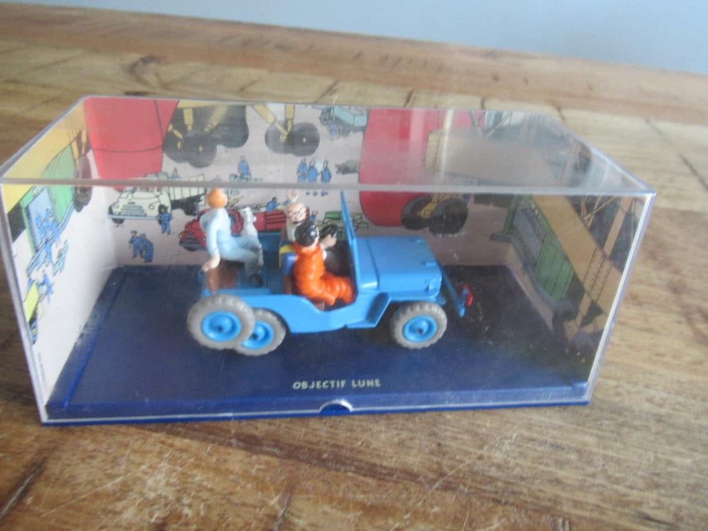 Kuifje Auto De Blauwe Jeep. Hergé ML 2001 Willy Jeep Tin Tin, Ophalen of Verzenden, Kuifje, Nieuw, Beeldje of Figuurtje