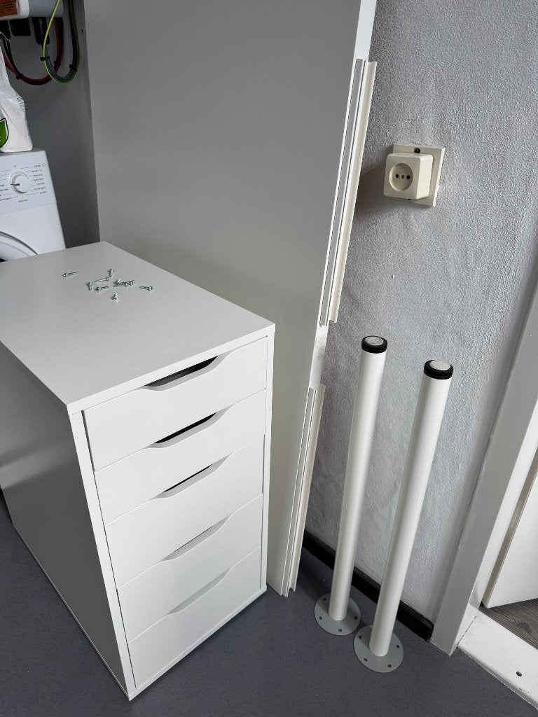 IKEA bureau LAGKAPTEN / ALEX wit - alleen blad en poten, Ophalen, Gebruikt, IKEA, Wit