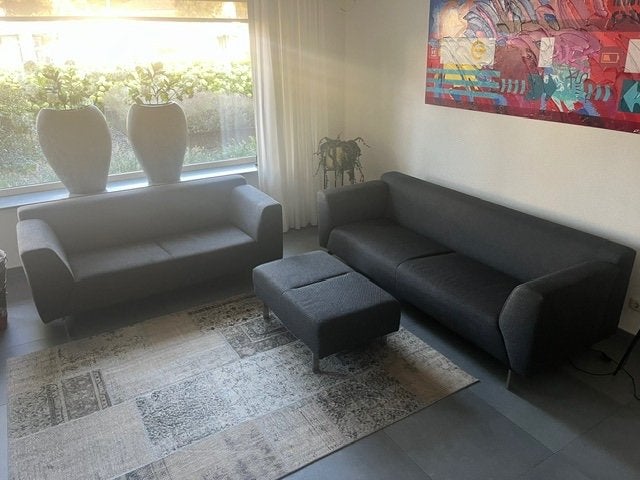 Rolf Benz Linea 2- en 3-zits bank en hocker, Ophalen, Gebruikt, Design en Modern, 75 tot 100 cm