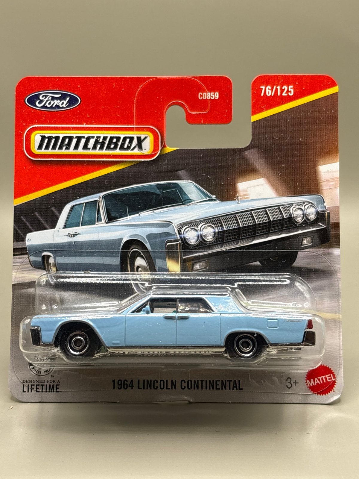 Matchbox 1964 Lincoln Continental - Nieuw in verpakking, Auto, Nieuw, Ophalen of Verzenden, Mattel