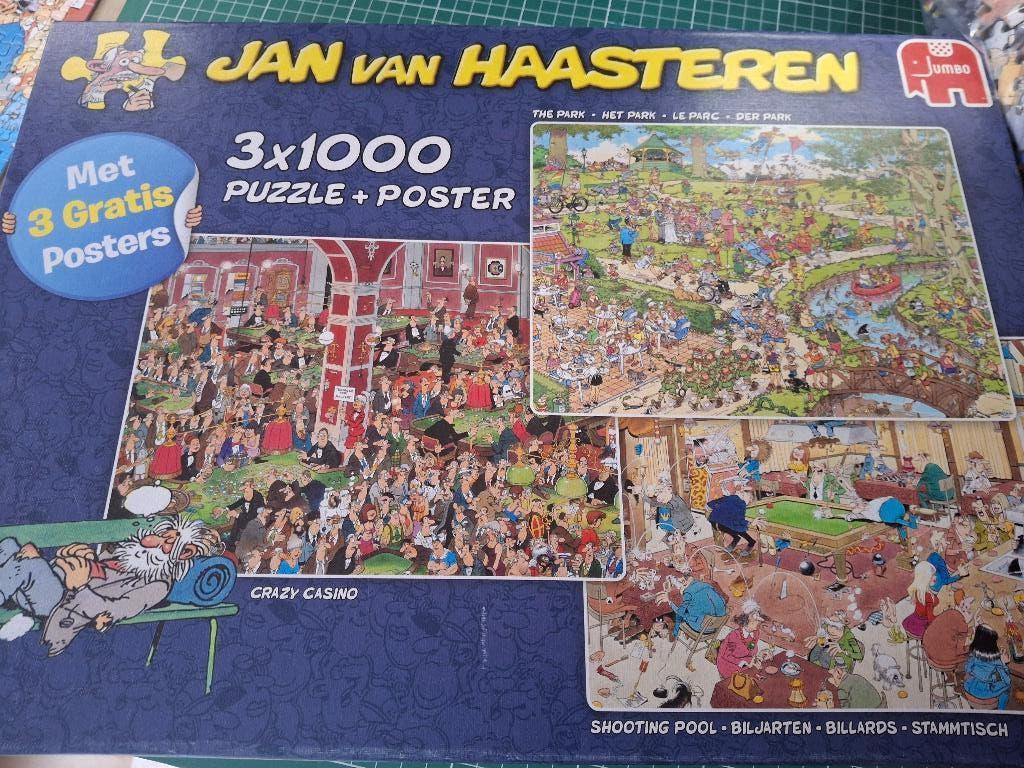jan van haasteren 3x1000 stukjes, Ophalen of Verzenden, Meer dan 1500 stukjes, Gebruikt, Legpuzzel