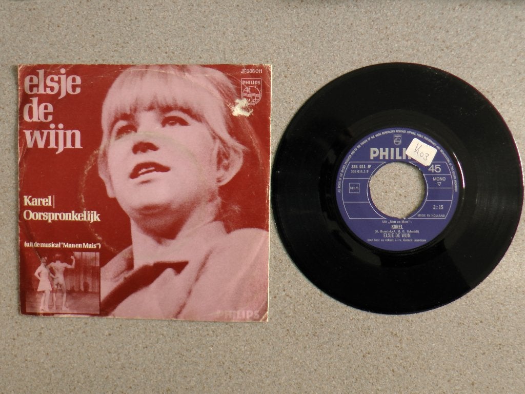 Elsje de Wijn - Karel VINYL SINGLE, Gebruikt, 7 inch, Nederlandstalig, Fotohoes