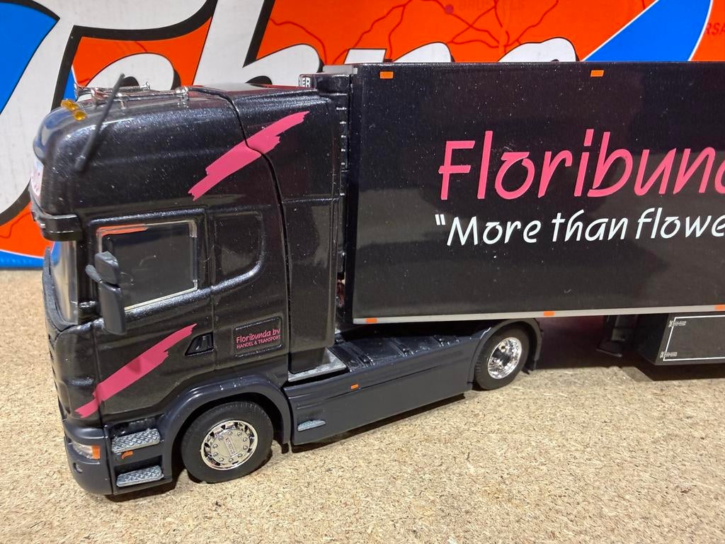 TEKNO SCANIA FLORIBUNDA BLOEMEN, Hobby en Vrije tijd, Modelauto's | 1:50, Ophalen of Verzenden, Zo goed als nieuw, Bus of Vrachtwagen