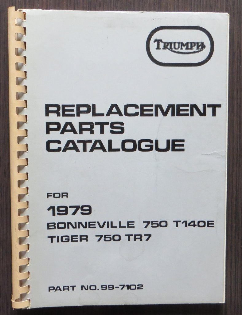 Triumph Bonneville T140E Tiger TR7 - Parts Catalogue 1979, Verzenden, Triumph