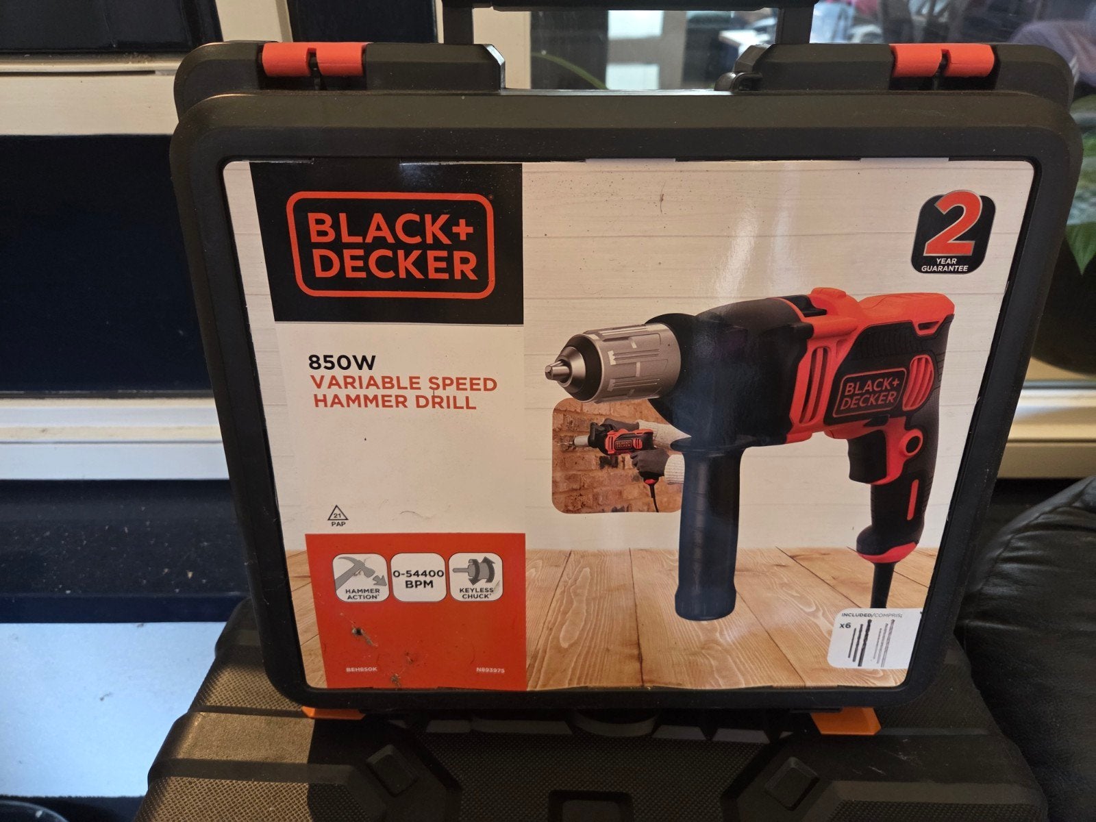 Black+Decker Klopboormachine 850W - Zo goed als nieuw, Doe-het-zelf en Verbouw, 600 watt of meer, Ophalen, Boormachine, Klopboormechanisme