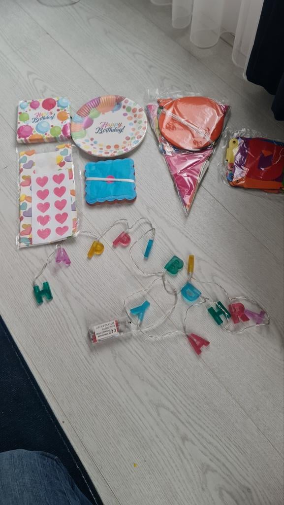 Verjaardagsfeest Decoratie Set - Happy Birthday, Hobby en Vrije tijd, Feestartikelen, Nieuw, Versiering, Verjaardag, Ophalen of Verzenden