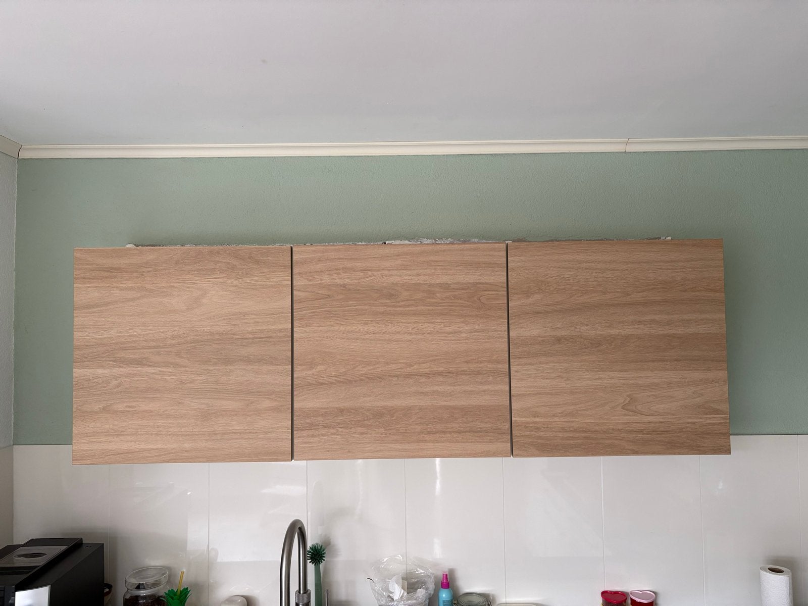 3x IKEA Bovenkasten keuken met houtlook deuren, Ophalen, Gebruikt, Bruin, 50 tot 100 cm