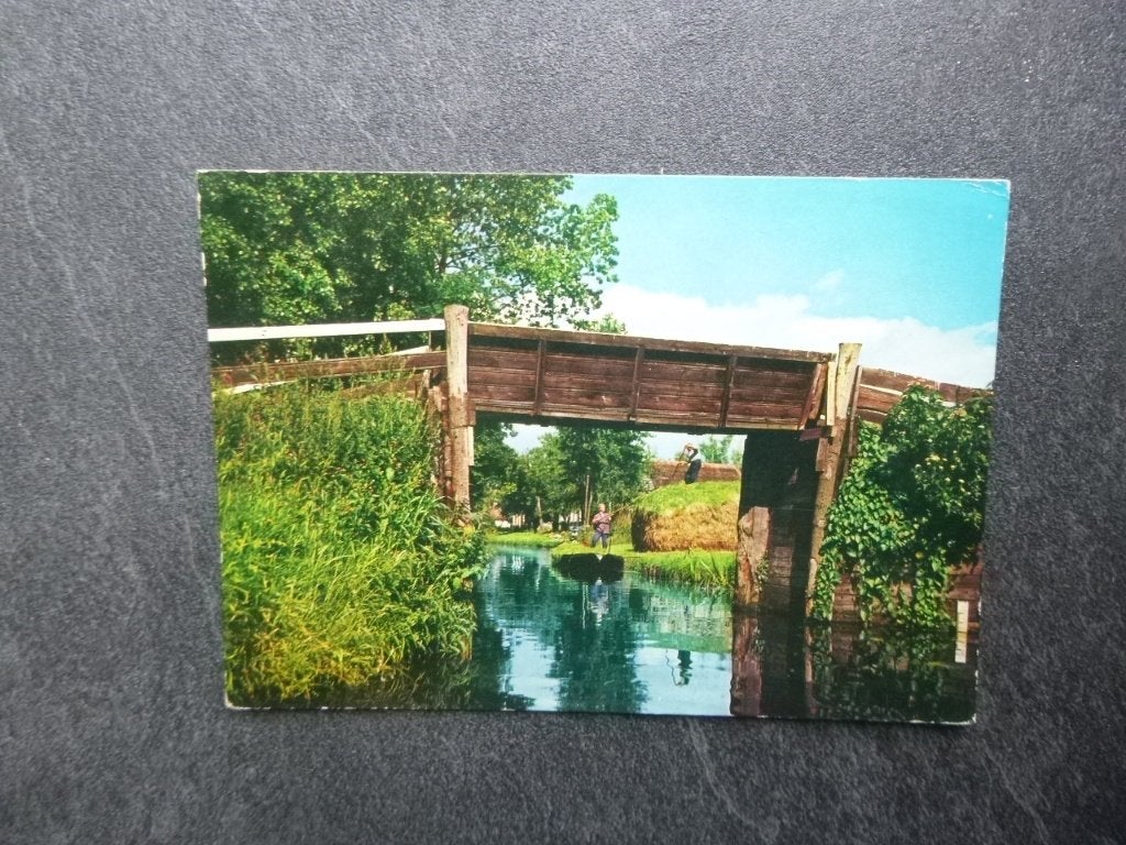 Giethoorn, brug/boot 1976, Verzenden, 1960 tot 1980, Gelopen, Overijssel