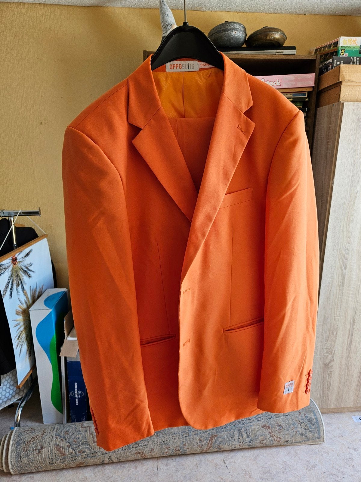 OppoSuits Oranje Pak - Perfect voor Koningsdag of EK/WK, Kleding | Heren, Maat 52/54 (L), Oranje, Ophalen of Verzenden, Zo goed als nieuw