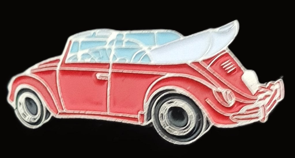 Volkswagen Kever Cabriolet-rood, Verzenden, Nieuw, Transport, Speldje of Pin