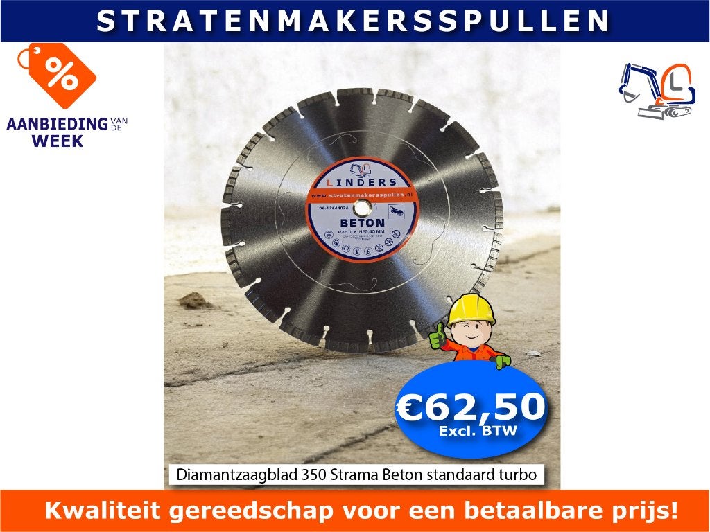 Diamantzaagblad beton turbo 350 mm, Ophalen of Verzenden, Nieuw, Overige soorten