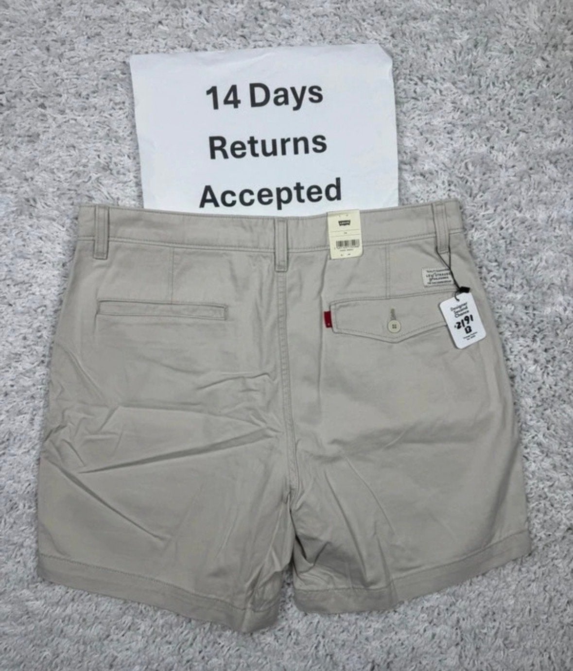 Levi's XX Chino Short Authentic Light Beige W34, G, Verzenden, Beige, Nieuw