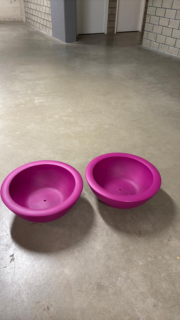 Elho Bloempotten Roze Kunststof - 49 cm doorsnee, Ophalen, Kunststof, 40 cm of meer, Rond
