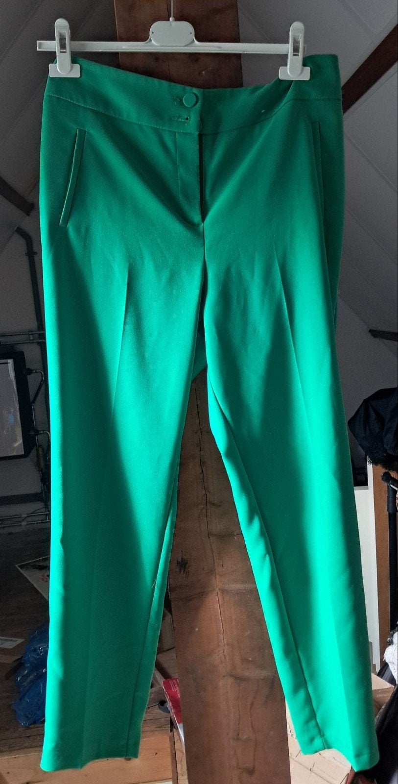 Enkel broek. Mooi stof . Tm 40, Maat 38/40 (M), Zwart, Ophalen of Verzenden, Zo goed als nieuw