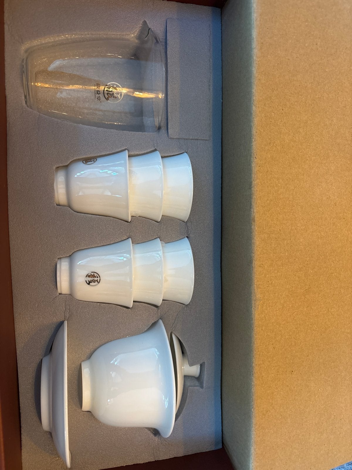 Gloednieuwe Aziatische theeset - Porselein en Glas, Aziatisch, Nieuw, Ophalen of Verzenden, Kop(pen) en/of Schotel(s)