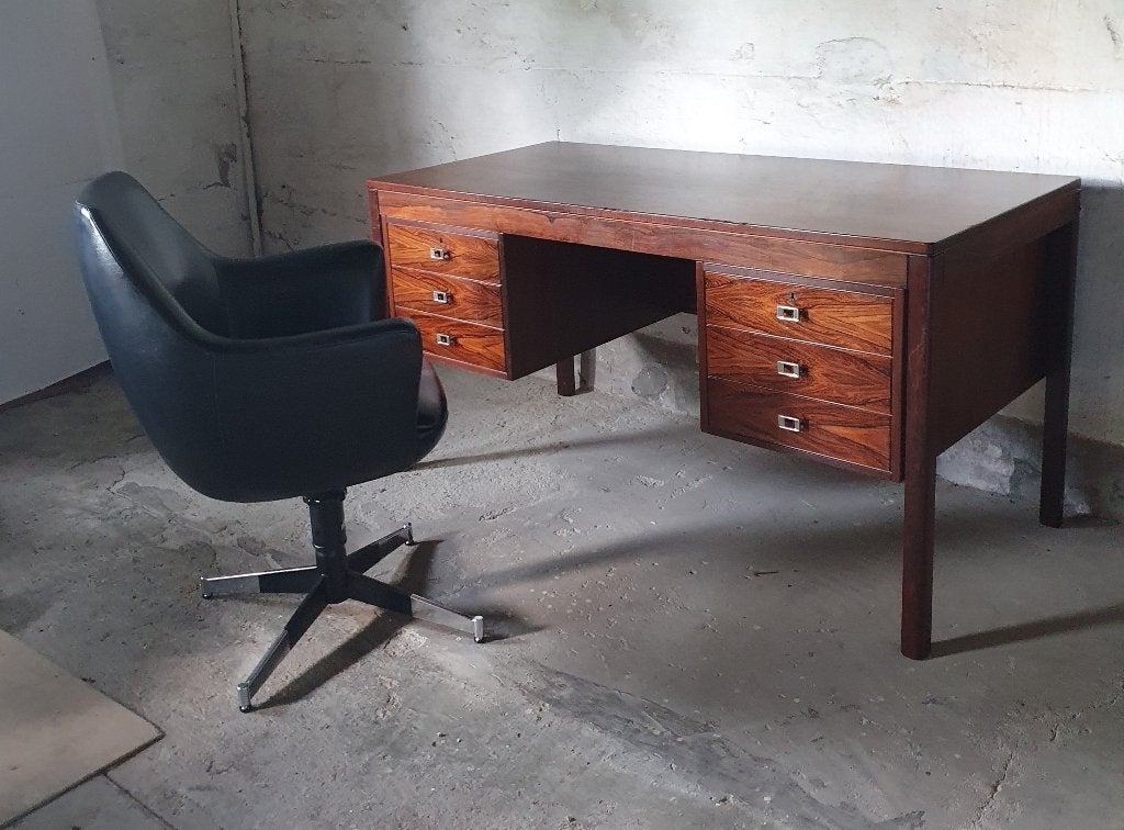 vintage bureau palissander scandinavisch design, Huis en Inrichting, Bureaus, Ophalen, Gebruikt