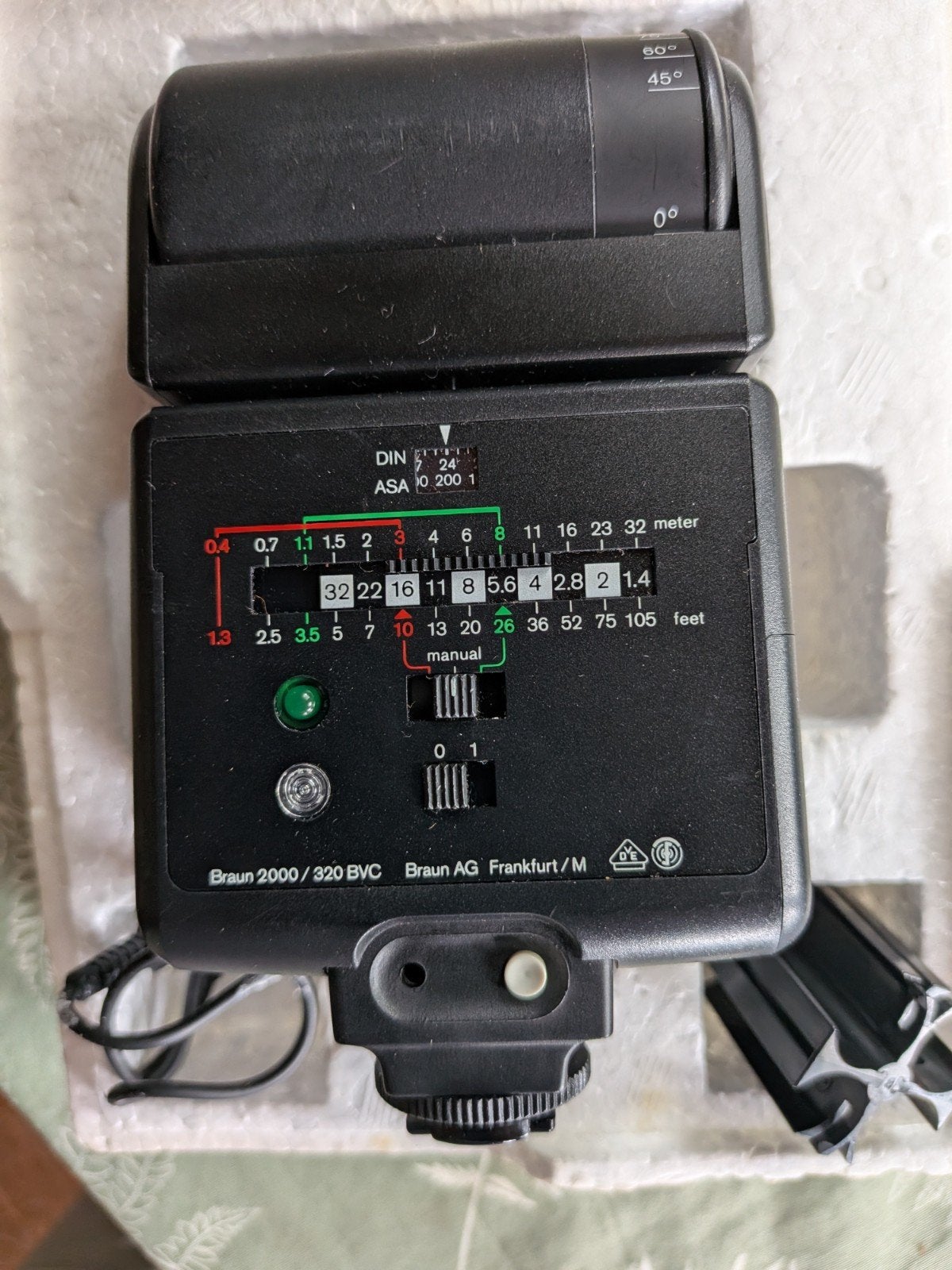 Braun 320 BVC Flitser - Vintage Externe Flitser, Gebruikt, Voor analoge fotografie, Externe flitser, Ophalen of Verzenden