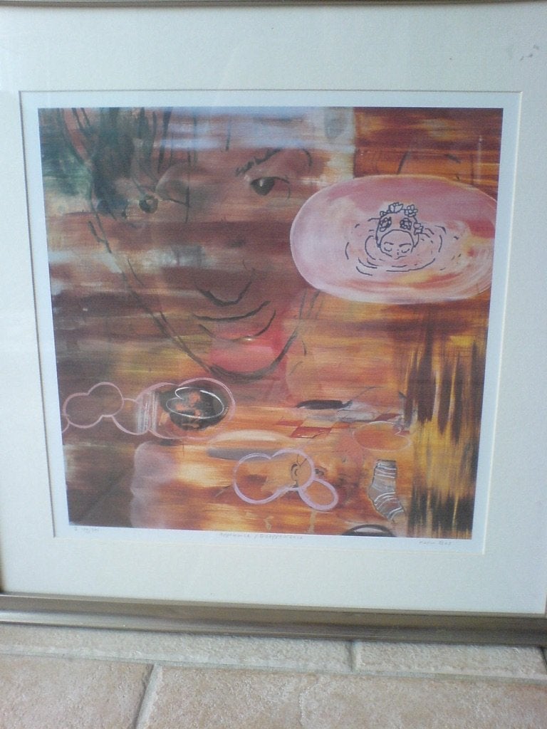 Zeefdruk Karin Bos, Antiek en Kunst, Kunst | Litho's en Zeefdrukken, Gesigneerd, Ophalen, Zeefdruk