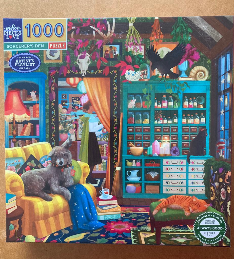 EeBoo 1000🧩 Sorcerer’s Den, Ophalen of Verzenden, 500 t/m 1500 stukjes, Zo goed als nieuw, Legpuzzel