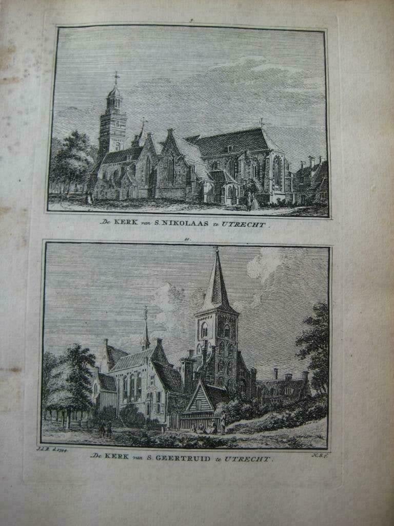 009- 010/  Utrecht  Kerk St.Nicolaas en Geertruid  1773, Ophalen of Verzenden