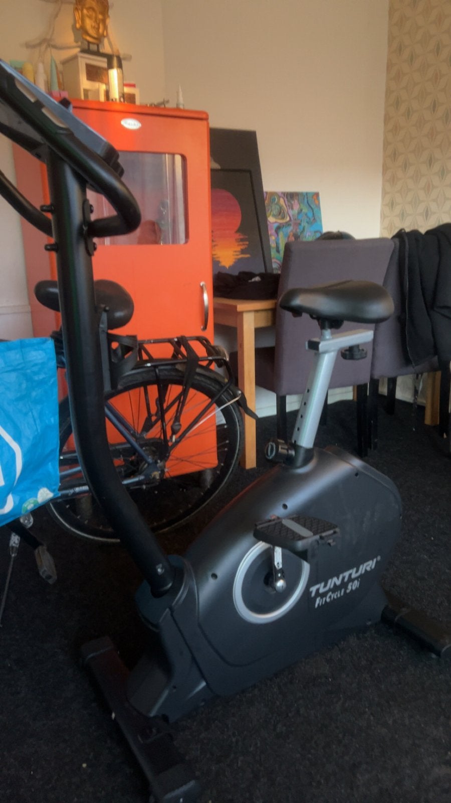 Tunturi FitCycle 50i Hometrainer, Sport en Fitness, Fitnessapparatuur, Gebruikt, Ophalen of Verzenden, Metaal, Benen