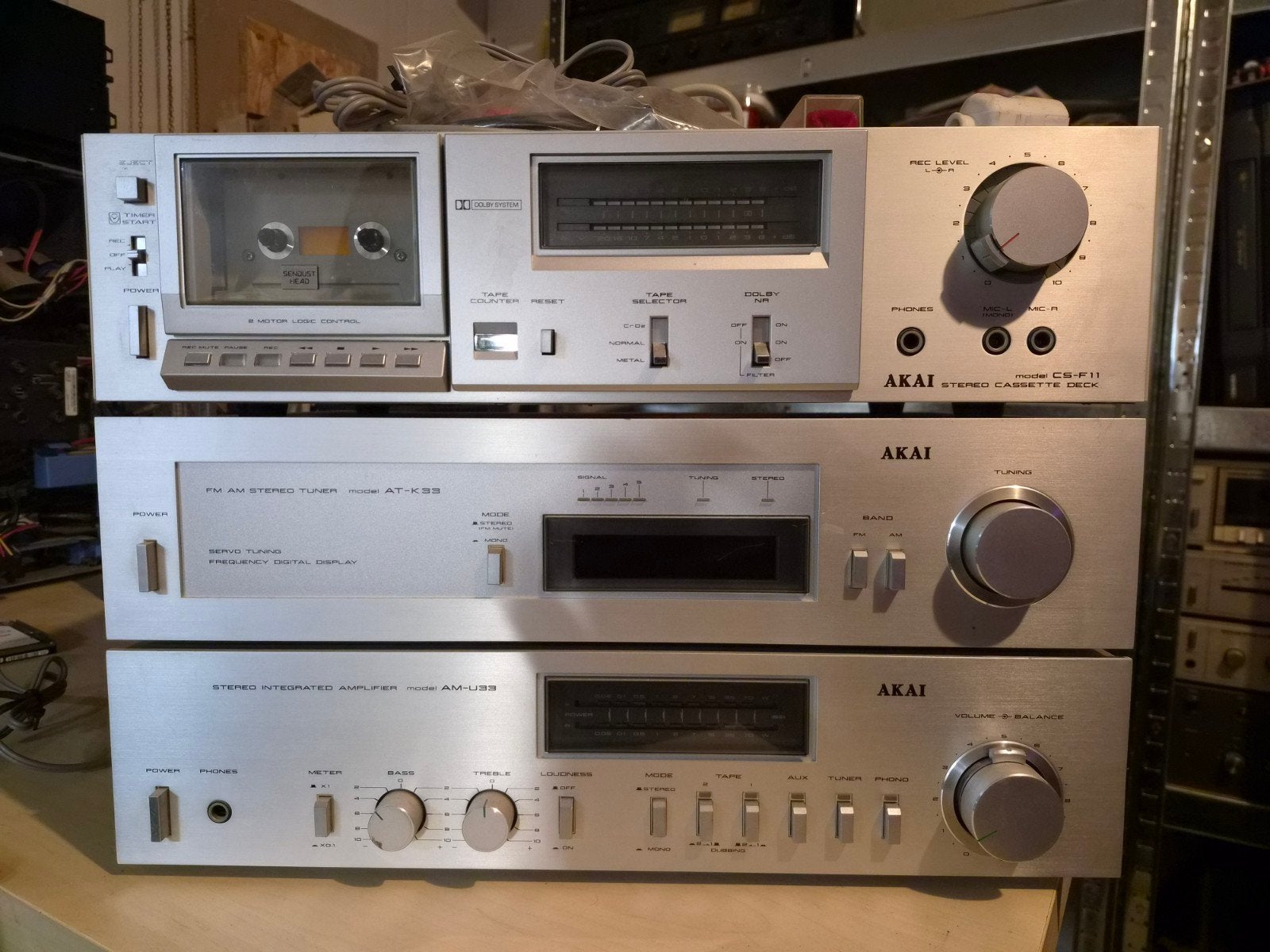 mooie in mint conditie akai set, Zo goed als nieuw, Cassettedeck, Akai, Losse componenten