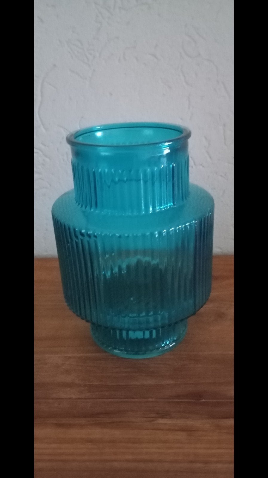 Daan Kromhout vaas, turquoise blauw., 21 cm, Blauw, Ophalen of Verzenden, Glas
